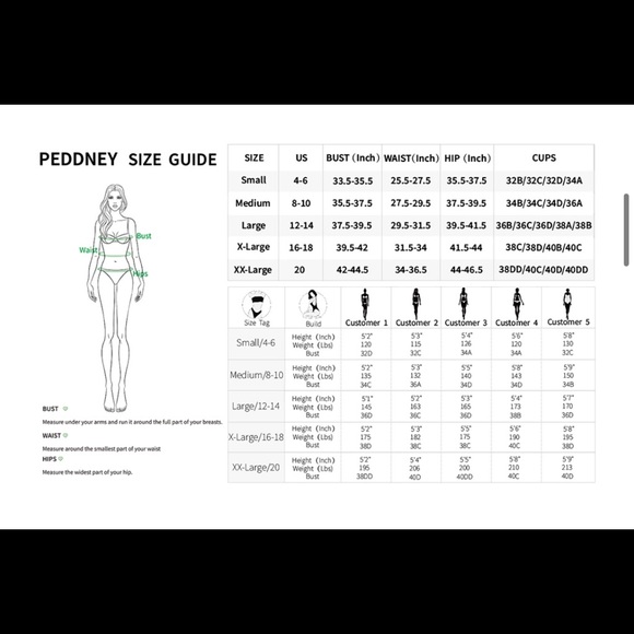 Peddney Women Cutout High Waisted Bikini Swimsuit Strappy  Bathing Suit - Picture 3 of 3